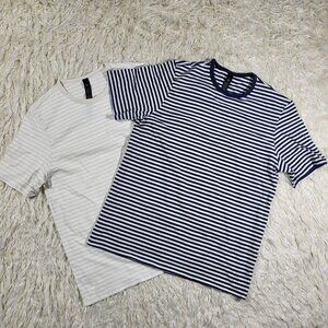 Bundle - Lululemon Short Sleeve Shirts Organic Cotton Classic Striped Mens Large